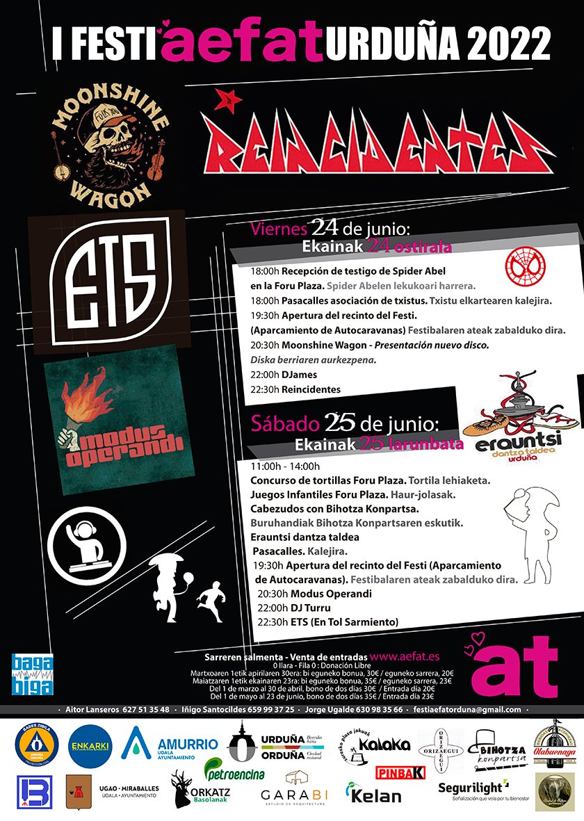 Cartel I Festi Aefat Urduña 2022 ataxia telangiectasia 